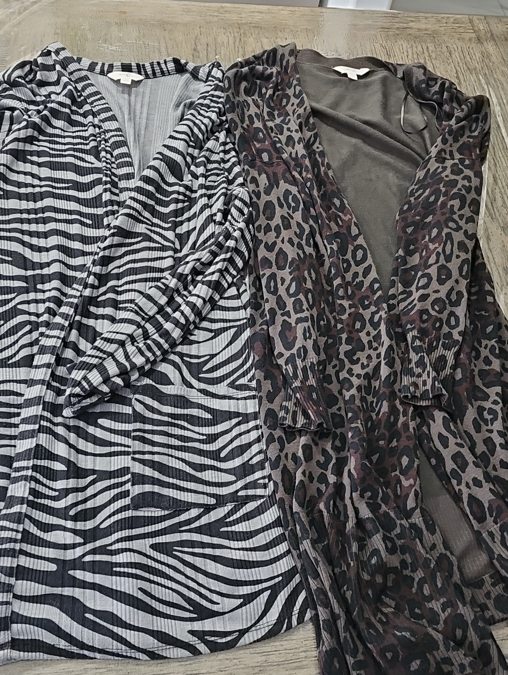 Terra & Sky Womens 2 Cardigans Size 1x